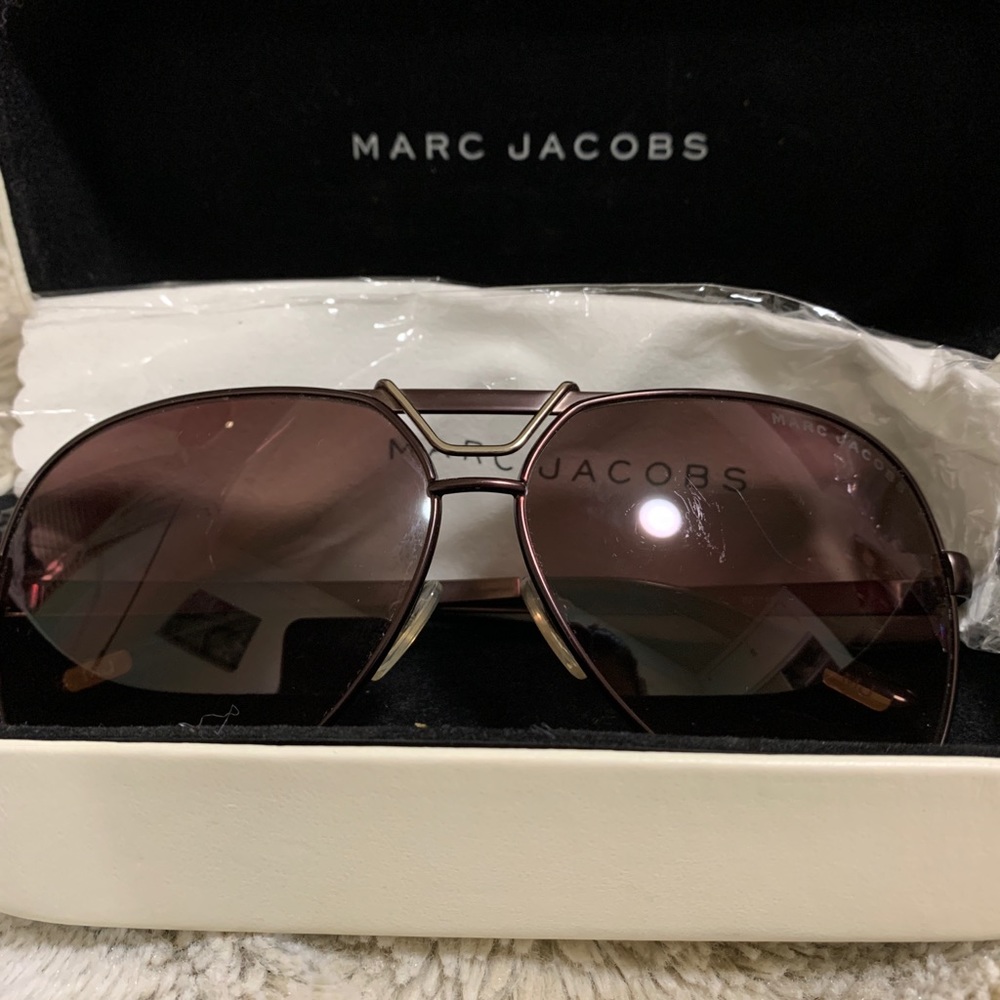 Marc Jacobs Brown Aviator Sunglasses